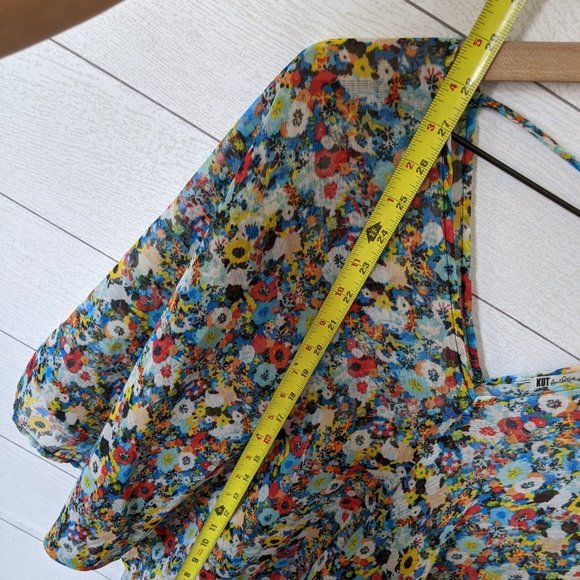 Kut from the Kloth Floral Chiffon Dolman Blouse - Picture 4 of 6